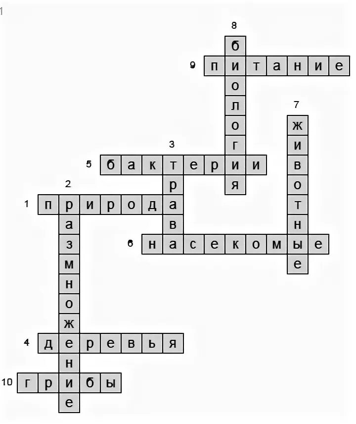 Кроссворд 10 слов. Кроссворд по биологии. Кроссворд на тему Живая природа. Кроссворд на тему природа.