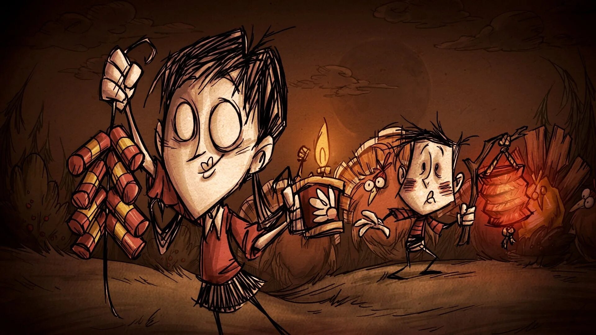 Don t starve starving games. Don t Starve together. Игра don't Starve together. Don't Starve together арт. Дон старв тугеза персонажи.