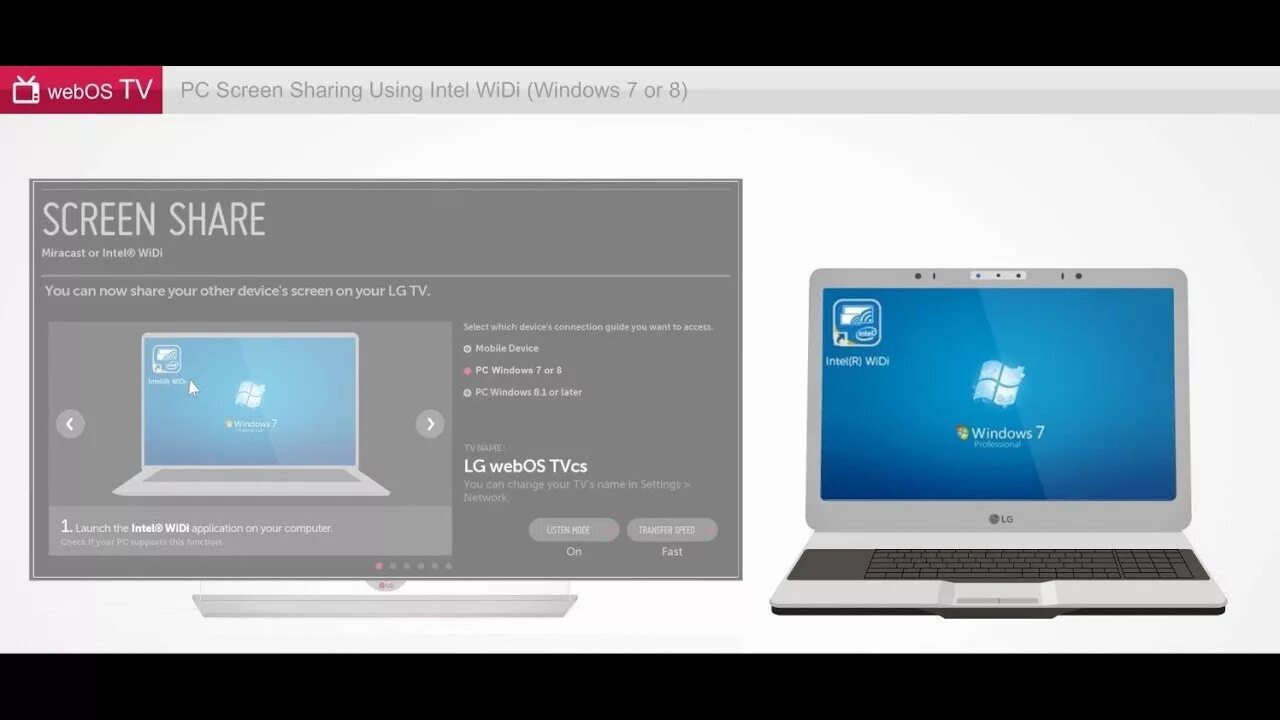 Widi LG Smart TV. Intel Widi на телевизоре ЛГ. Приложение Widi для Windows 8 для телевизора LG. Screen share LG.