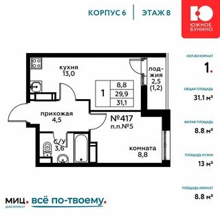 Жк эко бунино москва на карте