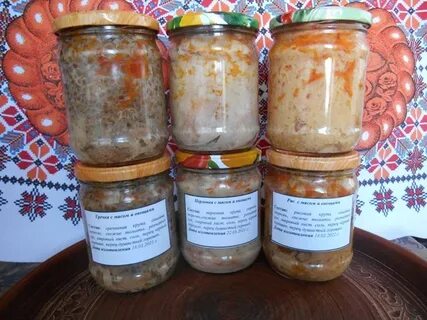 Каша с мясом в банке без автоклава