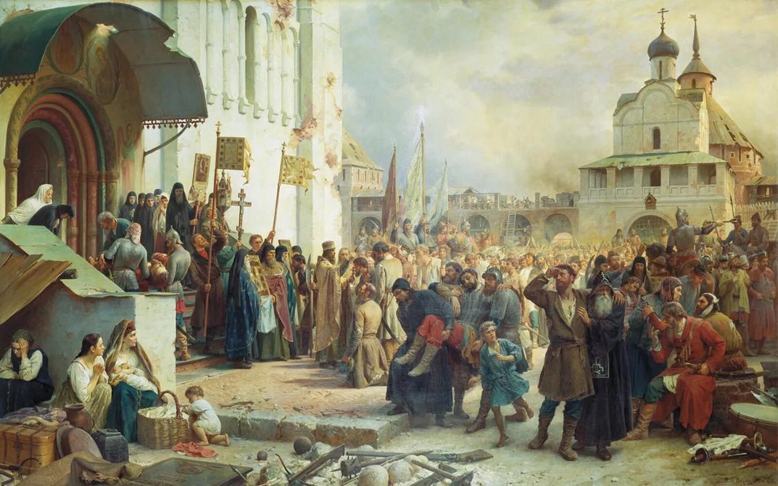 Исторические картинки. Верещагин Осада Троице-Сергиевой Лавры 1891. Василий Верещагин Осада Троице-Сергиевой Лавры. Милорадович оборона Троице-Сергиевой Лавры. Осада Троице-Сергиева монастыря в 1608.