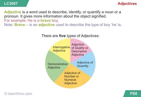 Adjectives qualities 7 grade