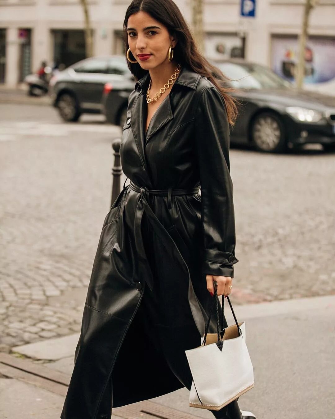 Черный тренч Street Style 2020