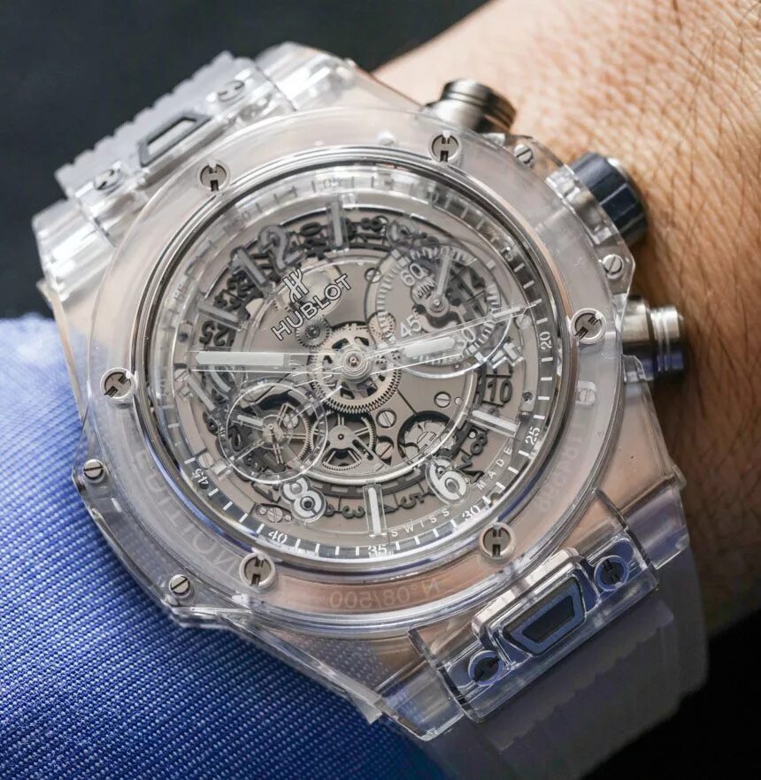 Часы прозрачные наручные. Hublot big Bang unico Sapphire. Hublot big Bang unico прозрачные. Hublot big Bang Sapphire. Часы Hublot unico прозрачные.