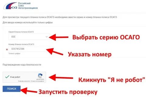 Проверить страховой полис осаго по базе рса