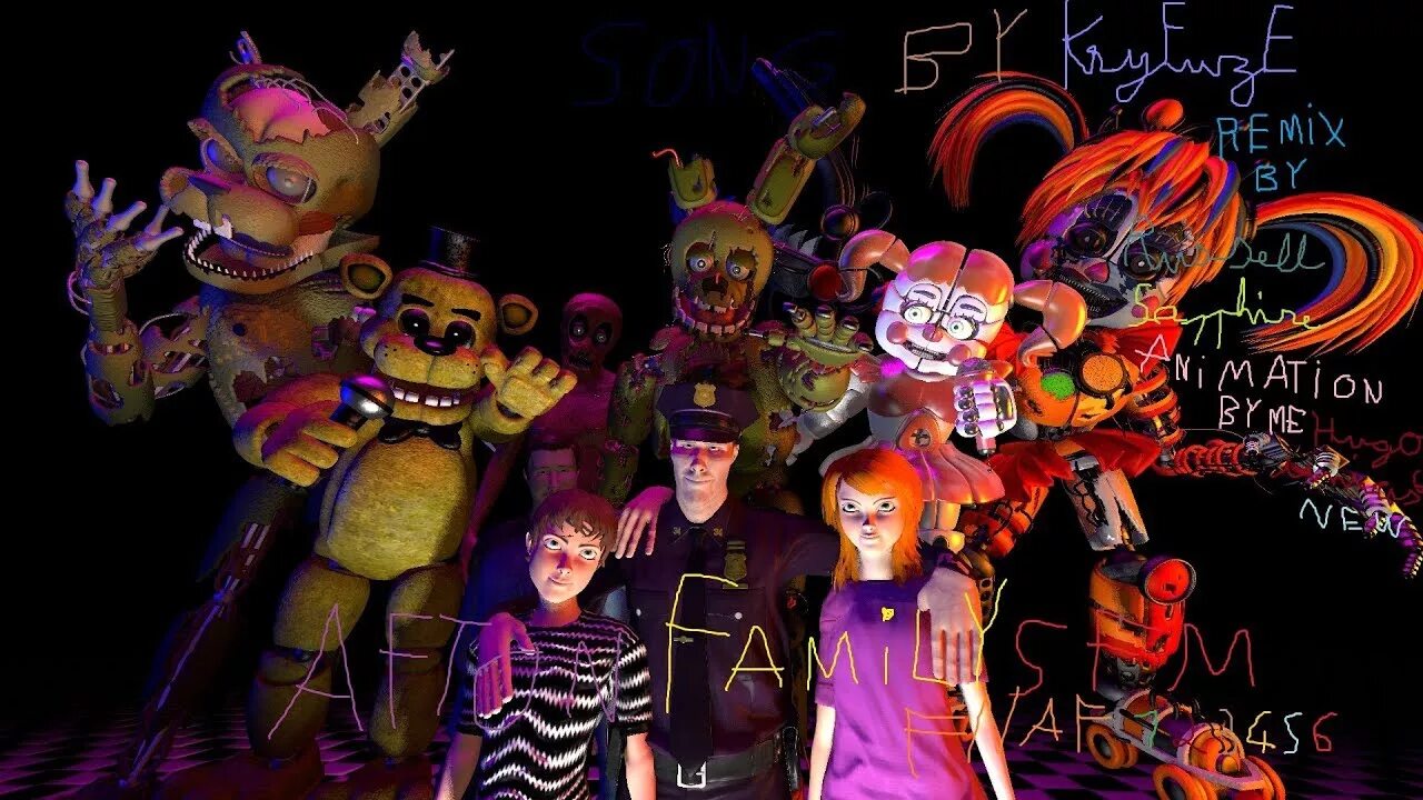 Семья Уильяма АФТОНА В аниматрониках. Afton Family АНИМАТРОНИКИ. Afton Family FNAF 6. Семья Афтон АНИМАТРОНИКИ. Afton family remix