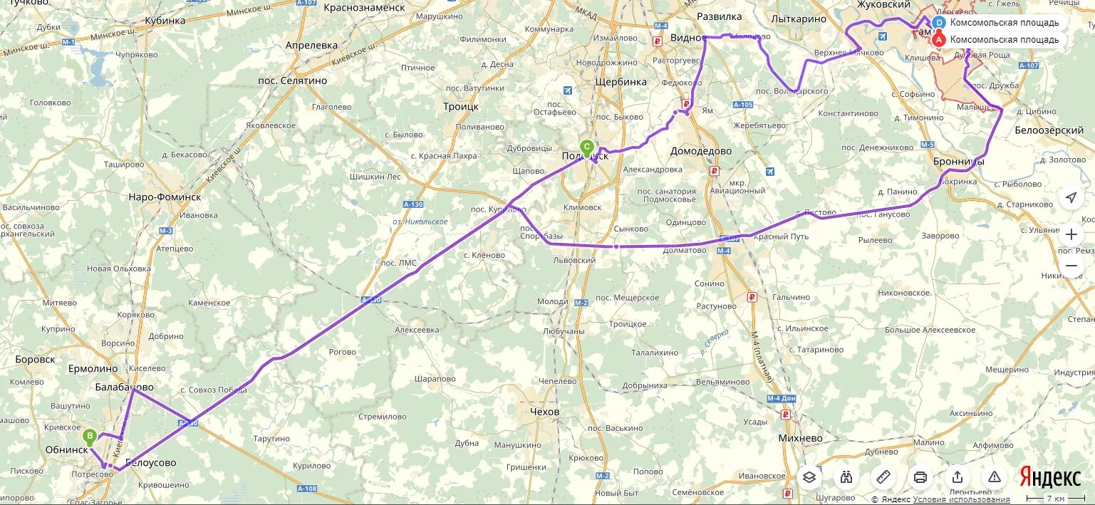 Обнинск подольск автобус