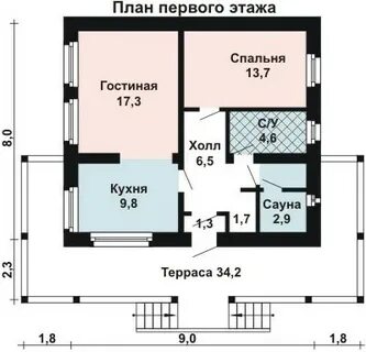Проект дома на 70 кв