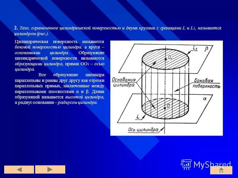 Образующая цилиндрической поверхности. Цилиндрическая поверхность называется. Какая поверхность называется цилиндром. Какая поверхность называется цилиндром. Цилиндрическая поверхность называется.