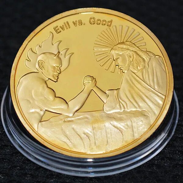 We good. Монета добра. Монета борьба. Монета с добром и злом. Монета in God we Trust 1967.