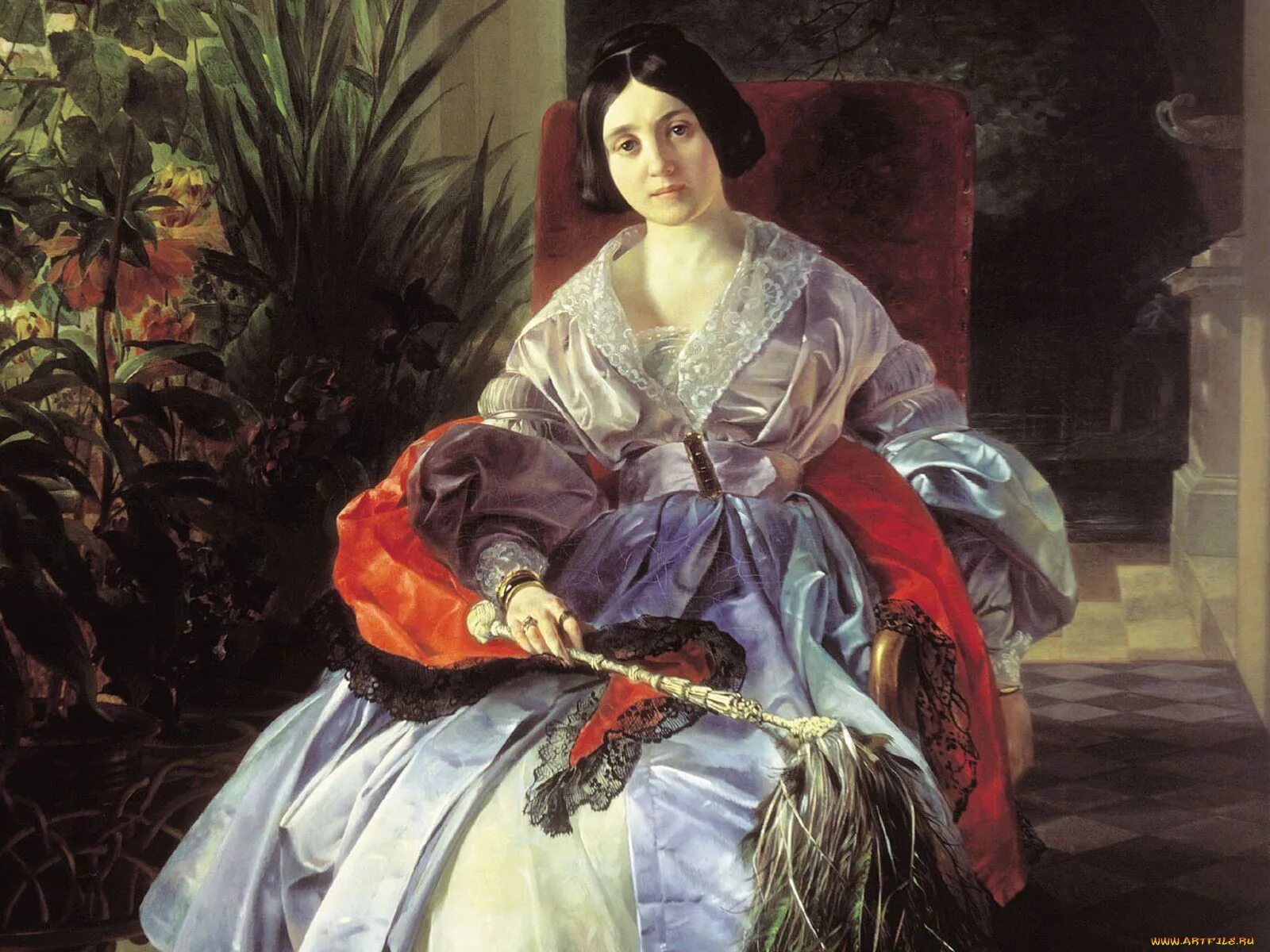 П е жен. Портрет княгини е п Салтыковой 1841 Брюллов.
