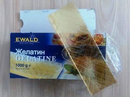 Листовой желатин пропорции