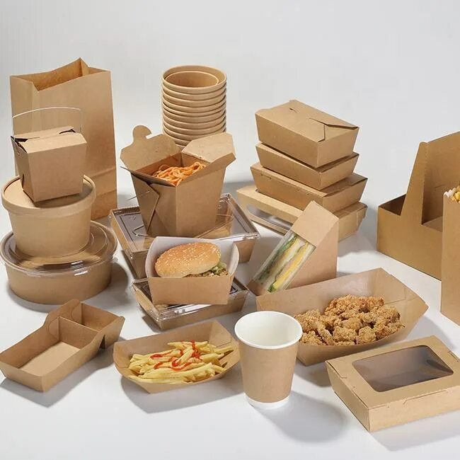 Пищевая упаковка купить. Комбинированная упаковка для пищевых продуктов. Бумажные контейнеры для еды. Картонная посуда для еды. Упаковка бумажная контейнеры с едой.