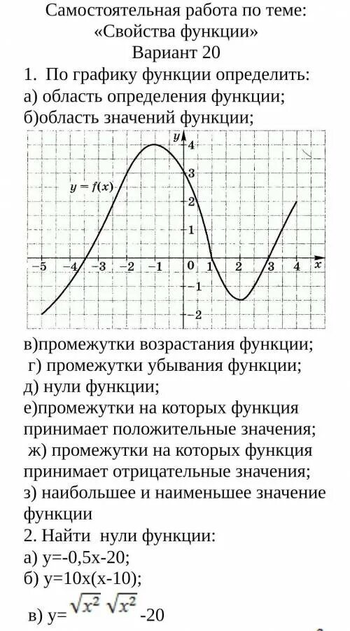 Свойства функции по графику. Самостоятельная по теме свойства функции. Определить свойства функции по графику. Область определения функции по графику. Тест по теме функции ответы