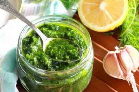 Зелень с маслом и чесноком на зиму