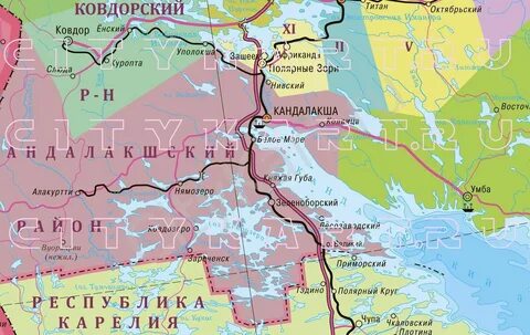 Кандалакша на карте