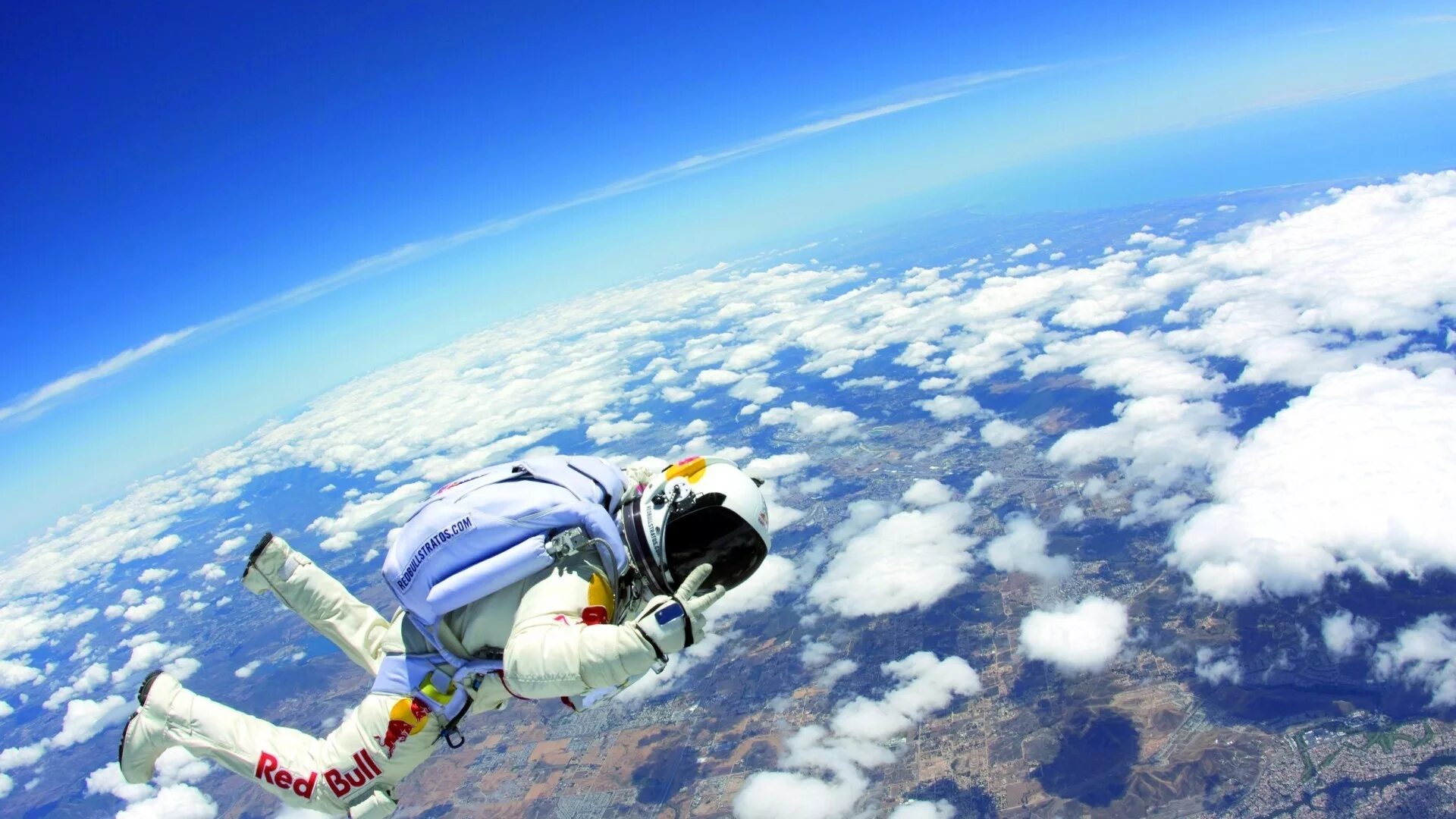 Скачать обои Sky, Wallpaper, Sport, View, Jump, Fly, Multi-minitors, Skydiving, 