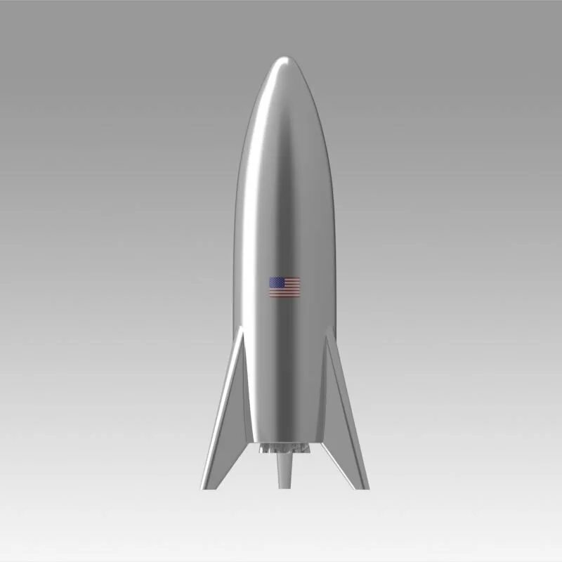 Rocket 3d model. Spacex 3d model. spacex bfr starship. starship mars. mla3 rocket.