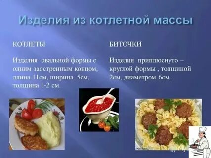 Масса блюд