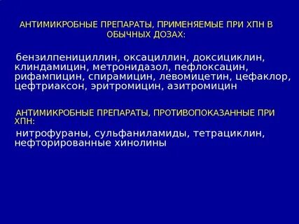 Какие антибиотики для почек