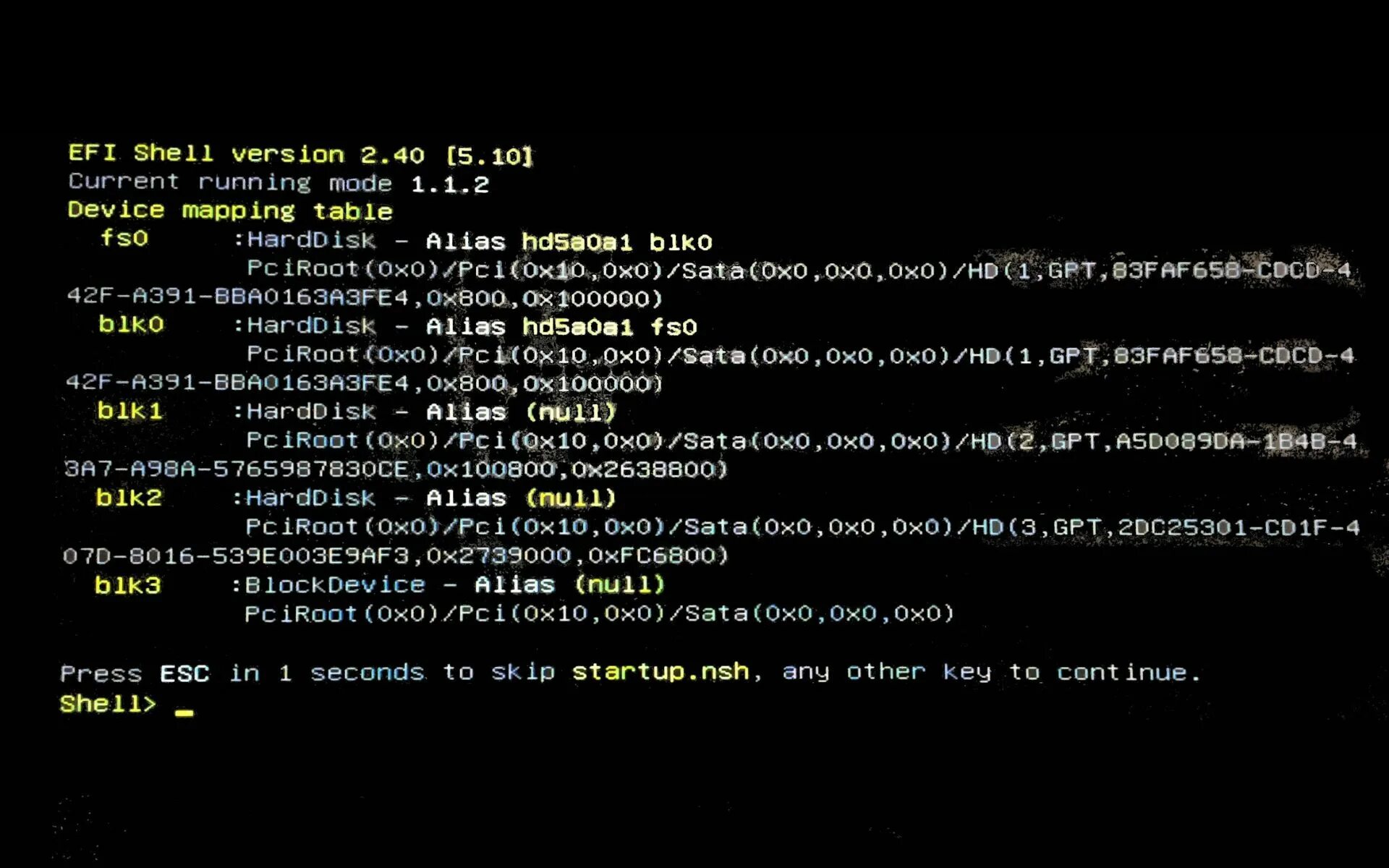 Efi shell mode. Efi shell version 2.31. efi shell device mapping table. uefi shell. консоль root linux.