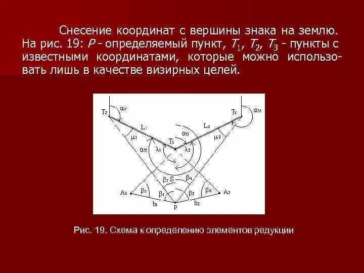 Снесение координат. Снесение координат с вершины пункта. Передача координат с вершины знака на землю. Снесении координат в геодезии. Вгс координаты