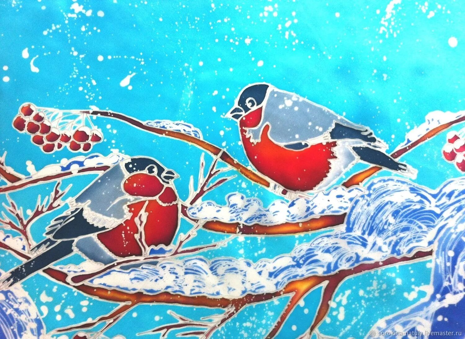 новогодний витраж на стекле. снегирь стекло. зимний пейзаж со снегирями. снегири в окошке. рисунки на окна со снегирями.