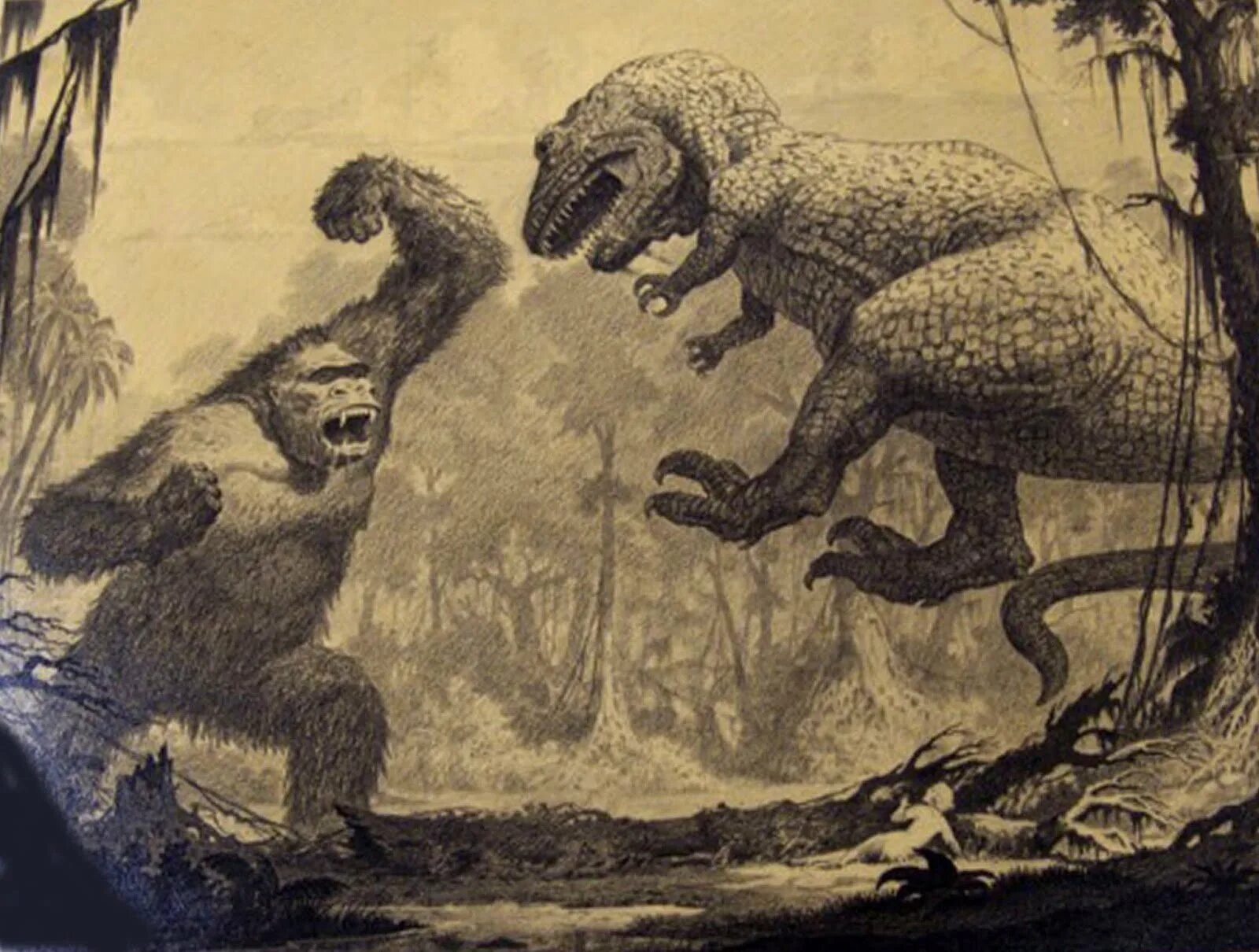 Кинг конг против динозавров. Кинг Конг 1933 динозавры. Кинг Конг против динозавра 1933. Кинг Конг 1933 Черепозавр.