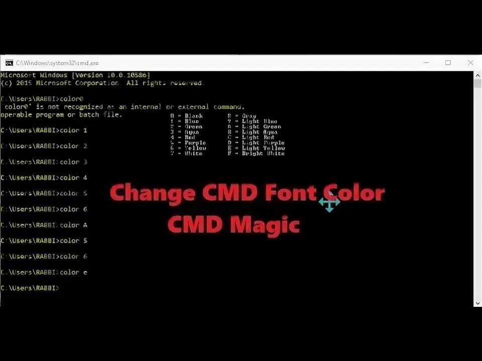 Change cmd. Change cmd