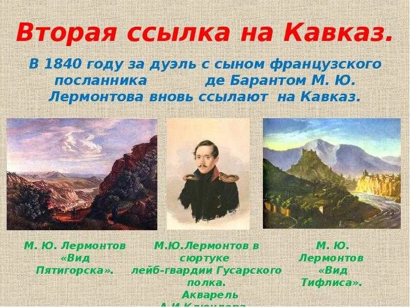 Творчество лермонтова 6 класс по литературе