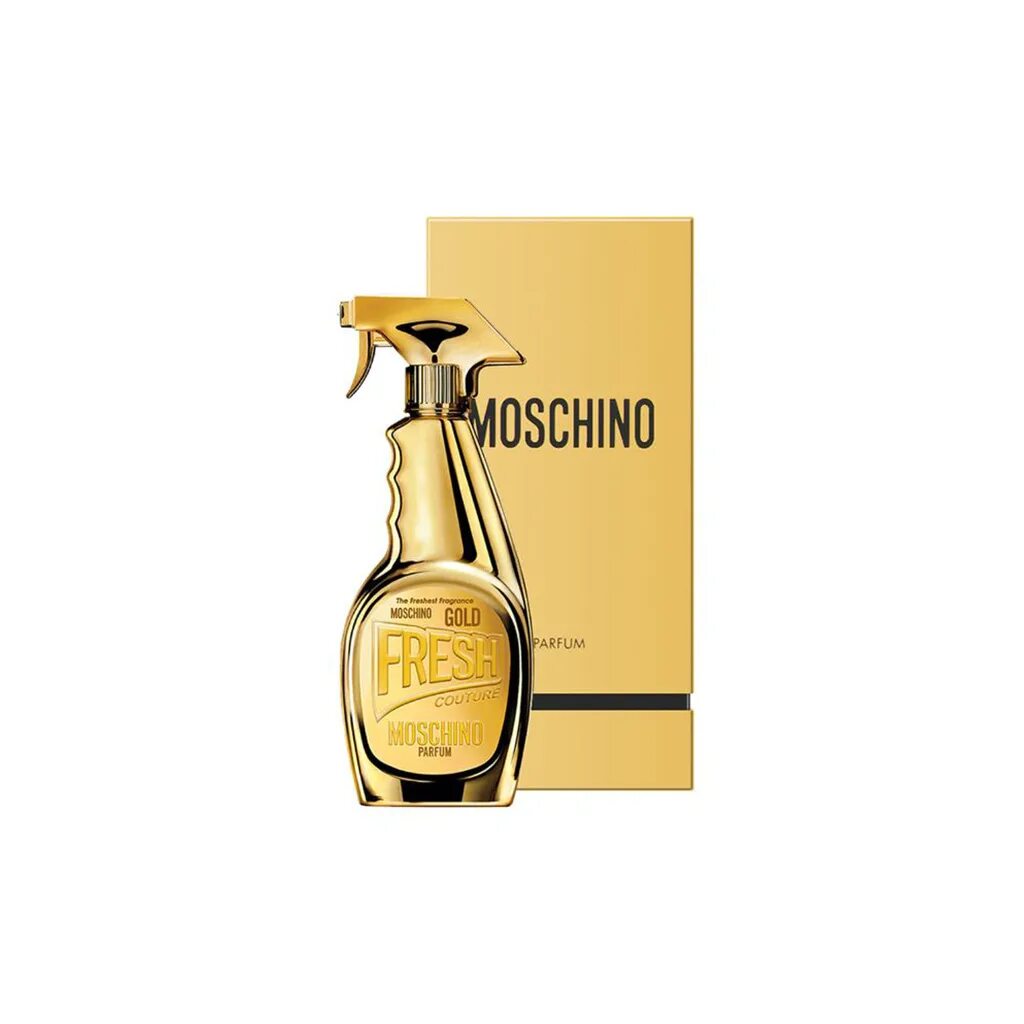 Духи Москино золотые. Москино Голд Фреш Кутюр. Москино спрей золотой. Moschino Fresh Gold 100 мл. Москино духи золотые