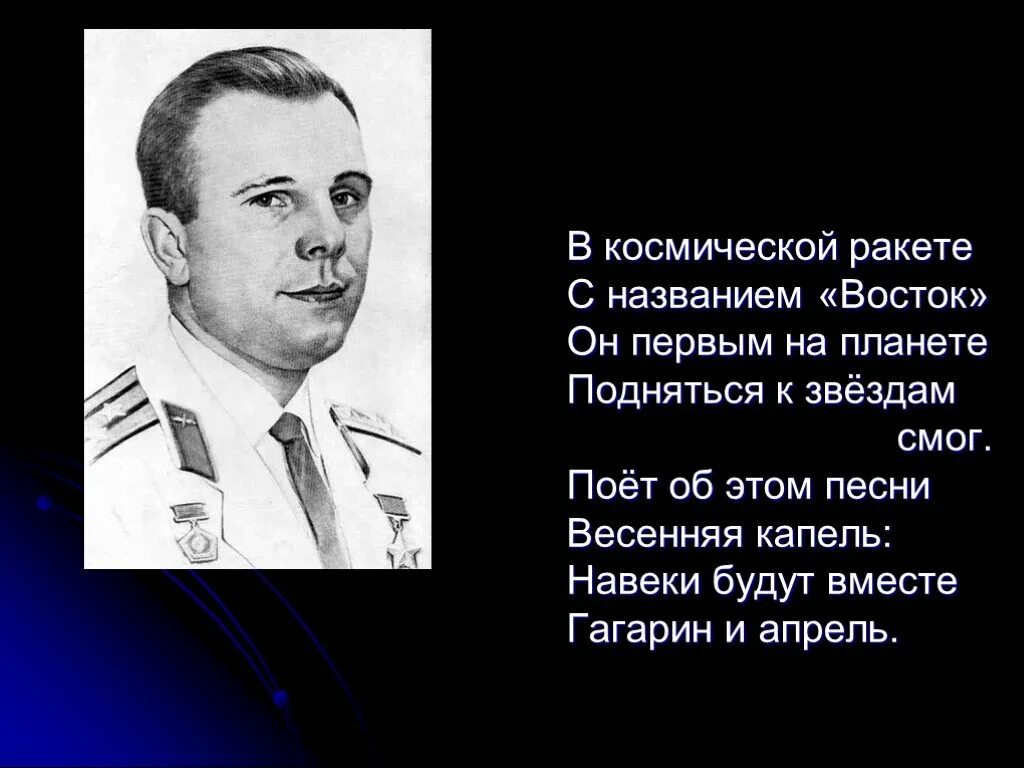 В космической ракете с названием восток. Стихотворение о Гагарине. Стих про Гагарина. Стихотворение про Юрия Гагарина.