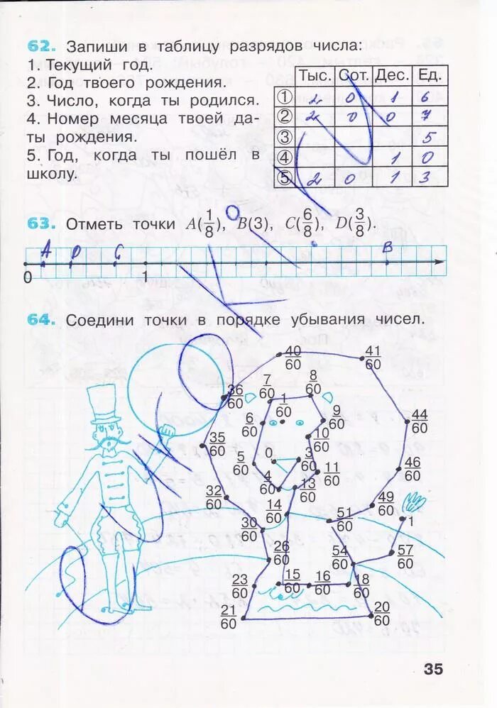 Решебник по математике 35 страница. Рабочая тетрадь матем 3 класс стр 35. Математика 2 класс 2 часть рабочая тетрадь стр 35 #3.