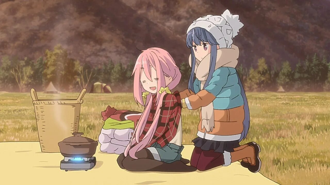 Yuru Camp. Yuru Camp этти. Дед Рин Yuru Camp. Yuru camp camping