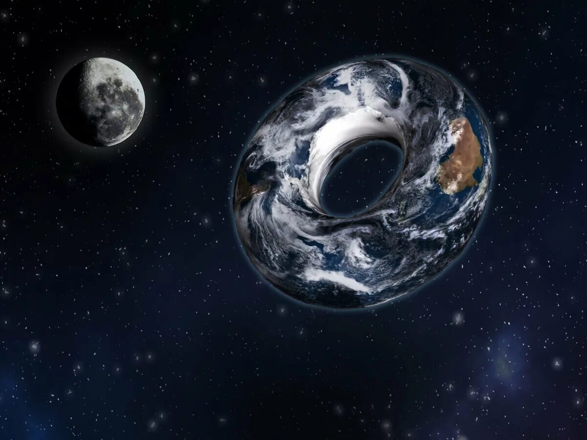 Живая ли планета. Земля Бублик. Планета земля. Форма планеты земля. Планета в форме бублика.
