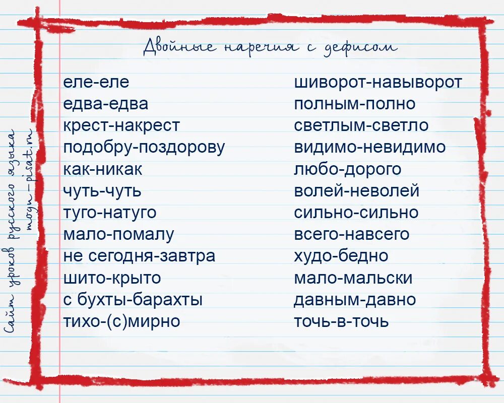 Подобру-поздорову как пишется. Чуть чуть как никак худо бедно крест накрест точь в точь. Чуть чуть мало помалу крест накрест точь в точь. Двойной список.