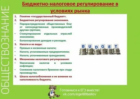 Бюджетно налоговая политика план