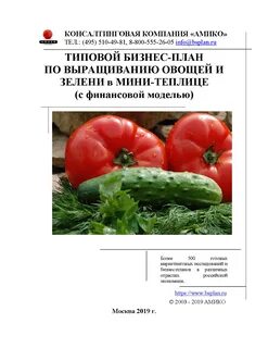 Бизнес план теплица по выращиванию овощей