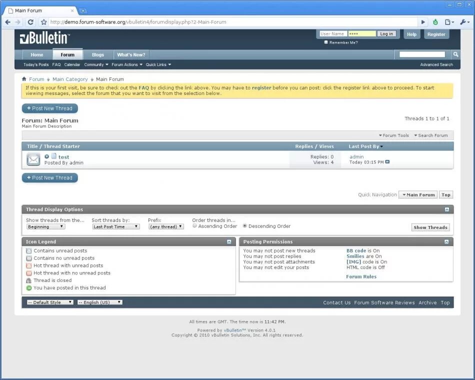 Forums thread php