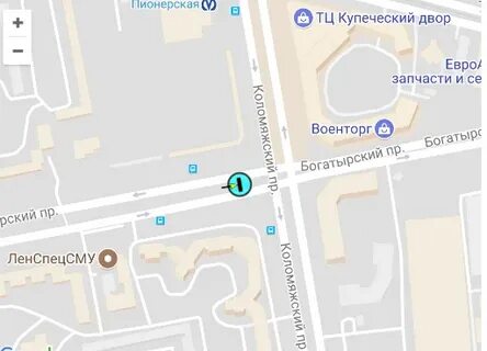 Метро пионерская на карте