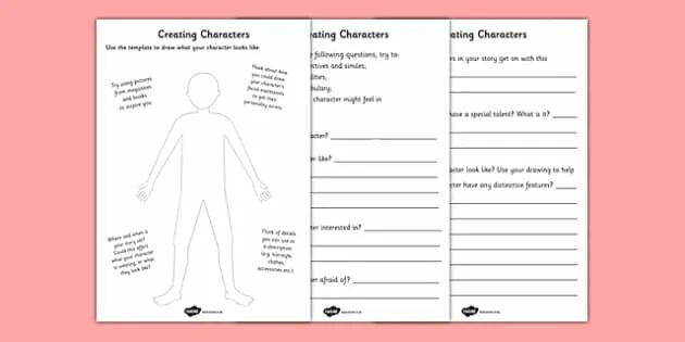 This character was created. Character&#039;s description a1. can you f a fictional character test.