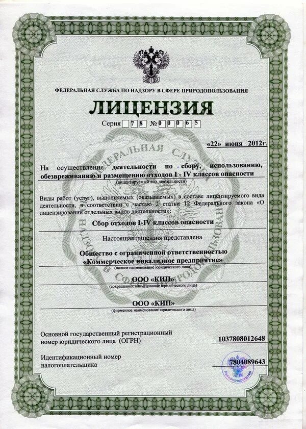 Оказание услуг по использованию лицензии