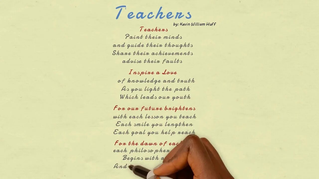 Teacher poem