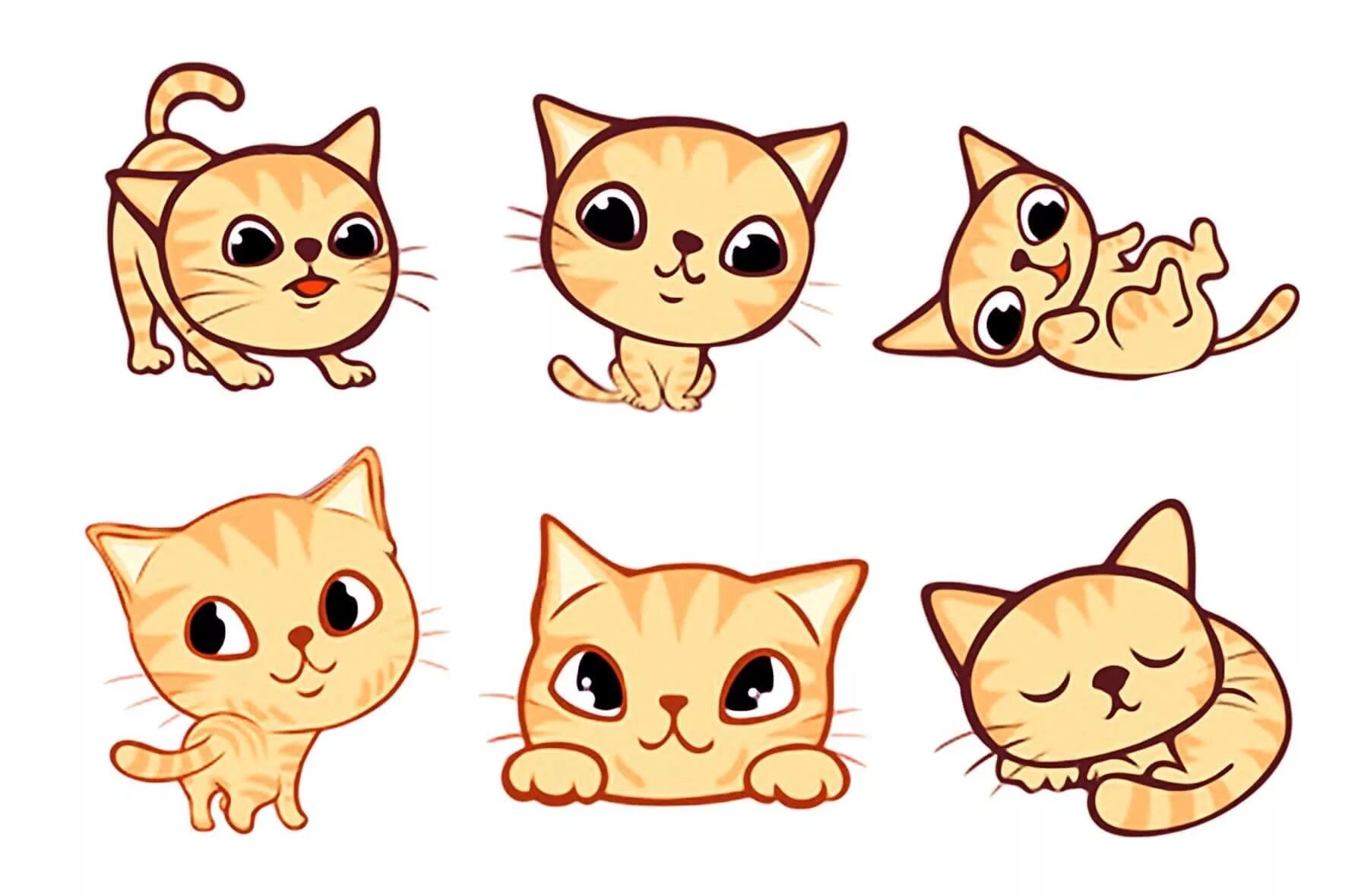 Картинки нарисованные котики легкие. Мультяшные котики. Котик рисунок. Котенок рисунок. Милые рисунки.