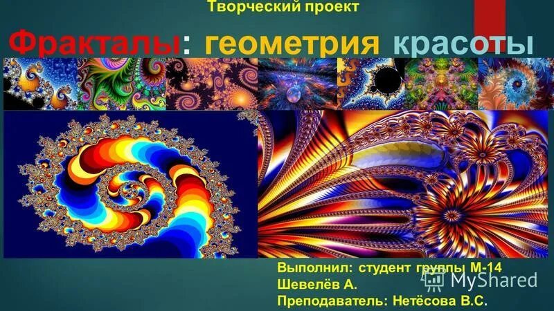 Проекты о фракталах для 10 класса Фракталы-геометрия красоты Геометрия Презентации 10 класс