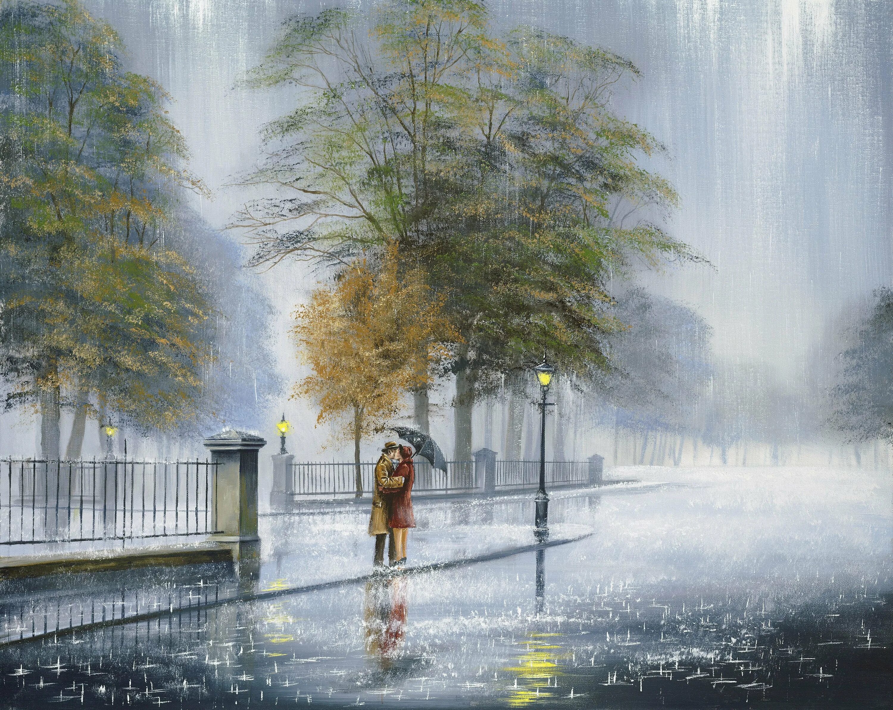 Джефф Роланд (Jeff Rowland). Художник Джефф Роланд (Jeff Rowland). Джефф Роуланд картины. Джефф Роуланд картины под дождем.