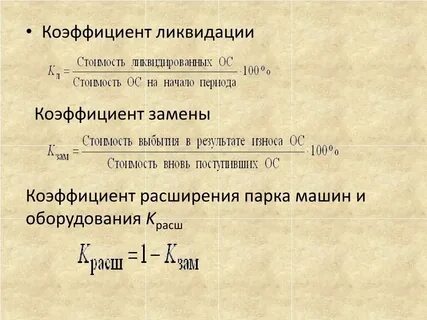Ликвидированные основные фонды