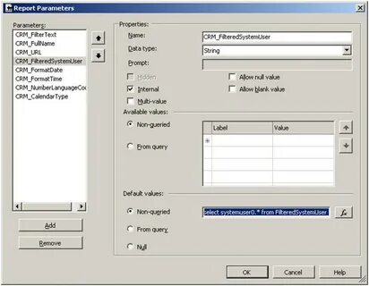 Parameter type string