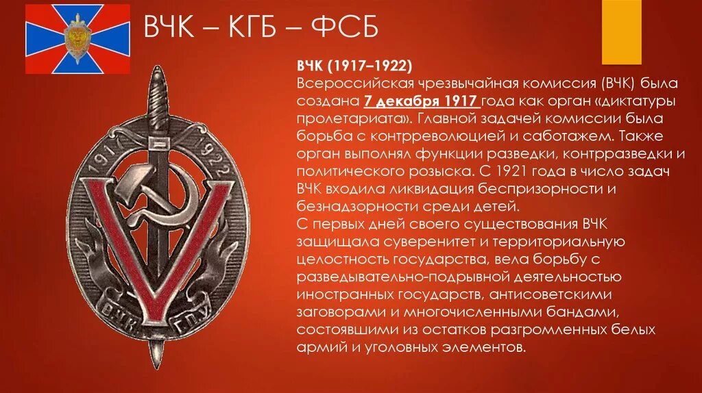 День образования кгб. ВЧК (1917–1922). ВЧК 1917 функции. ЧК ВЧК НКВД КГБ. ВЧК по борьбе с контрреволюцией и саботажем.